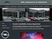 Tablet Screenshot of opelszerviz.hilcz.hu